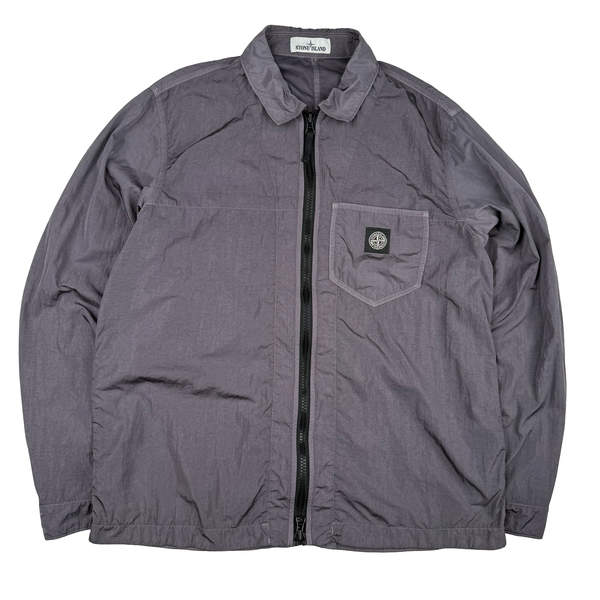 Stone Island 2020 Mauve Nylon Metal Full Zip Overshirt - XXL