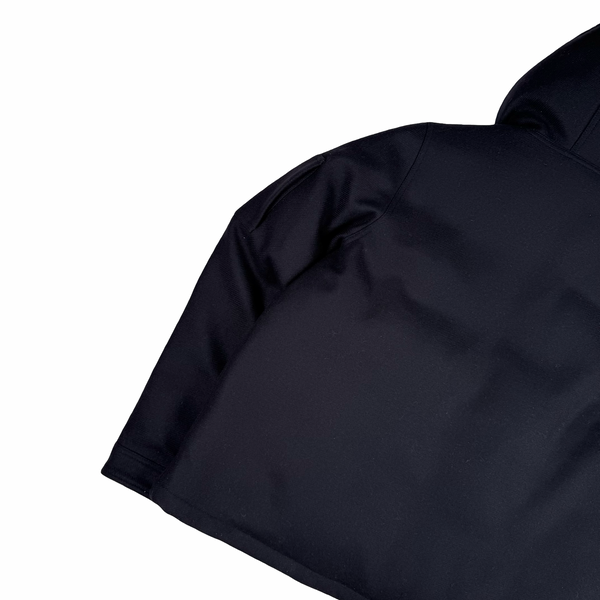 Paul Smith Navy Blue Wool/Cashmere Blend Down Lined Hooded Jacket- Large