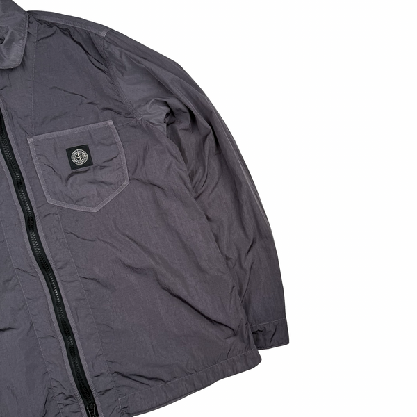 Stone Island 2020 Mauve Nylon Metal Full Zip Overshirt - XXL