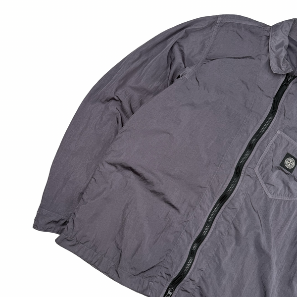 Stone Island 2020 Mauve Nylon Metal Full Zip Overshirt - XXL