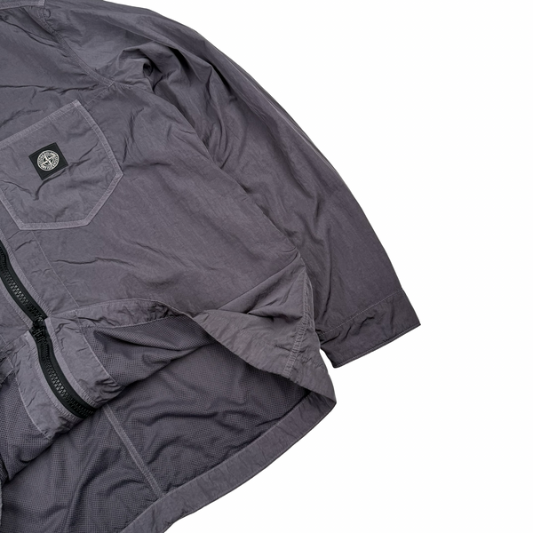 Stone Island 2020 Mauve Nylon Metal Full Zip Overshirt - XXL
