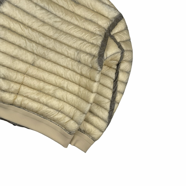 CP Company Beige Down Filled DD Shell Hooded Puffer Jacket - Large