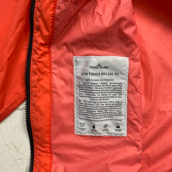 Stone Island 2020 Red Skin Touch Nylon Hooded Jacket - XXL