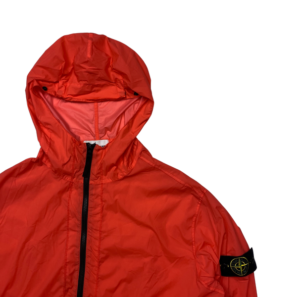 Stone Island 2020 Red Skin Touch Nylon Hooded Jacket - XXL