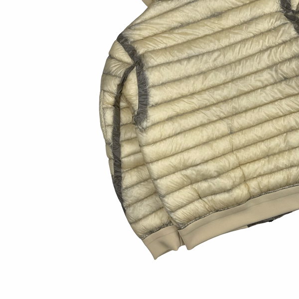 CP Company Beige Down Filled DD Shell Hooded Puffer Jacket - Large