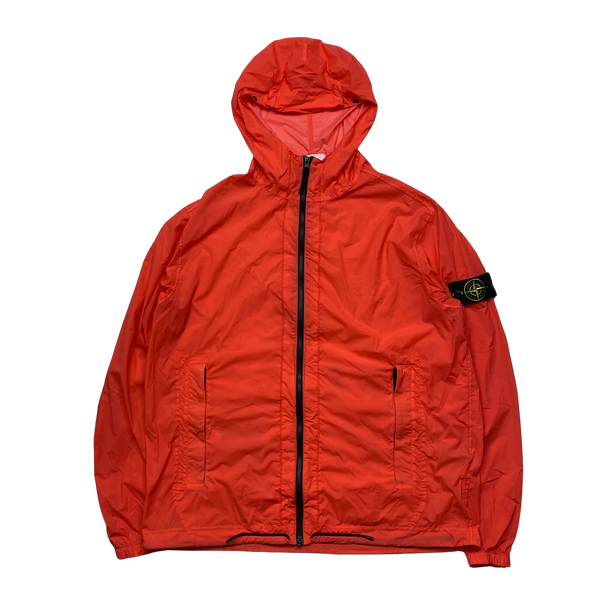 Stone Island 2020 Red Skin Touch Nylon Hooded Jacket - XXL