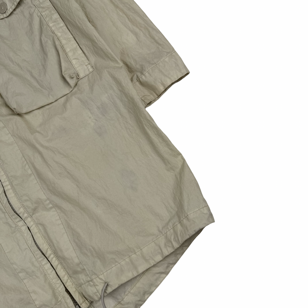 Stone Island Ecru 2019 50 Fili Resinata Ghost Parka Jacket - Medium