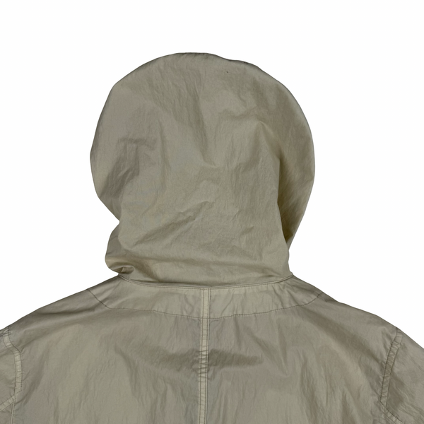Stone Island Ecru 2019 50 Fili Resinata Ghost Parka Jacket - Medium