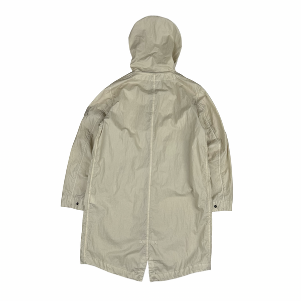 Stone Island Ecru 2019 50 Fili Resinata Ghost Parka Jacket - Medium