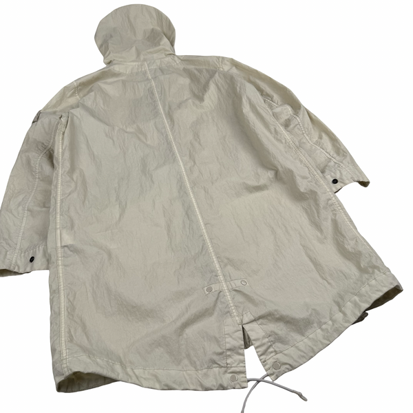 Stone Island Ecru 2019 50 Fili Resinata Ghost Parka Jacket - Medium