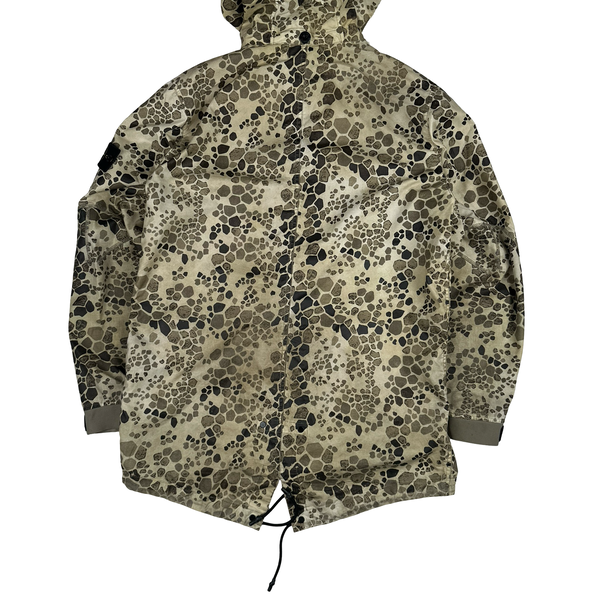 Stone Island Alligator Camo Light Cotton / Nylon Fishtail Parka - Medium