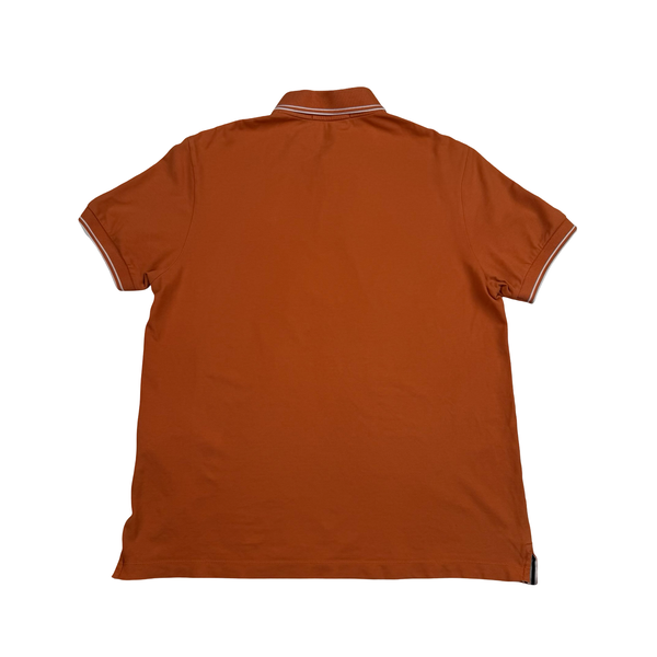 Stone Island 2023 Orange Short Sleeved Polo Shirt - Medium
