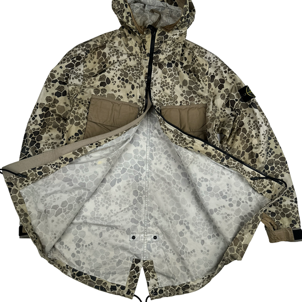 Stone Island Alligator Camo Light Cotton / Nylon Fishtail Parka - Medium