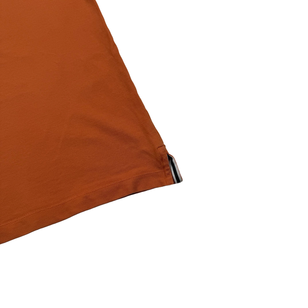 Stone Island 2023 Orange Short Sleeved Polo Shirt - Medium