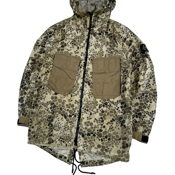 Stone Island Alligator Camo Light Cotton / Nylon Fishtail Parka - Medium