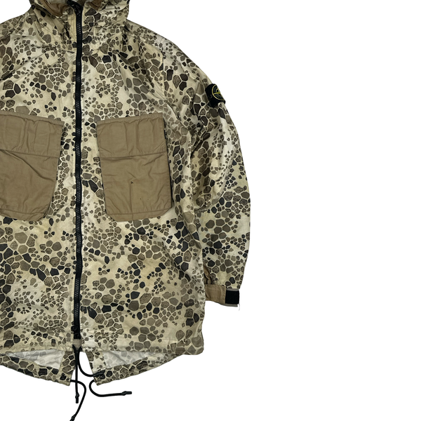 Stone Island Alligator Camo Light Cotton / Nylon Fishtail Parka - Medium
