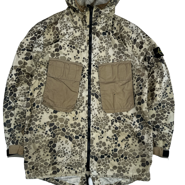 Stone Island Alligator Camo Light Cotton / Nylon Fishtail Parka - Medium