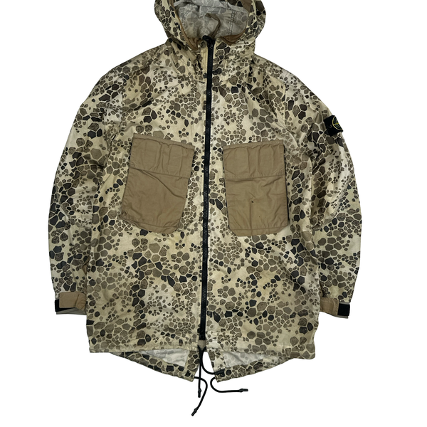 Stone Island Alligator Camo Light Cotton / Nylon Fishtail Parka - Medium