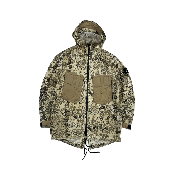 Stone Island Alligator Camo Light Cotton / Nylon Fishtail Parka - Medium