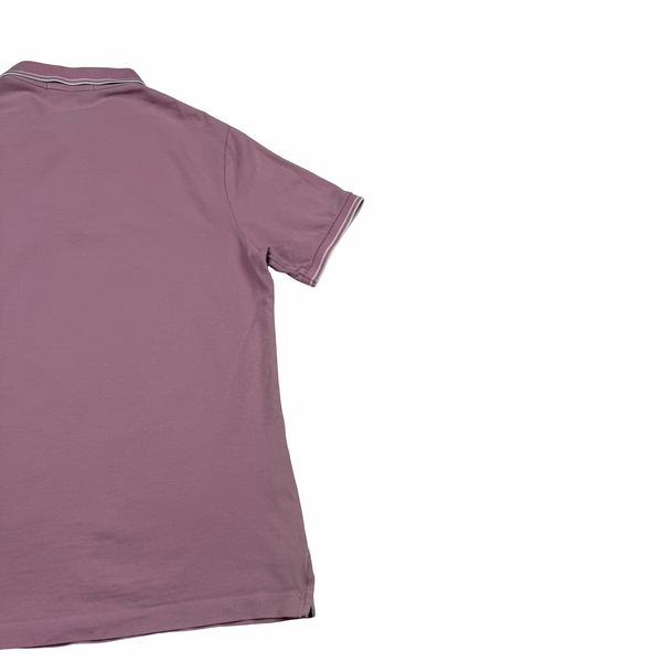 Stone Island 2018 Pink Cotton Polo Shirt - Large