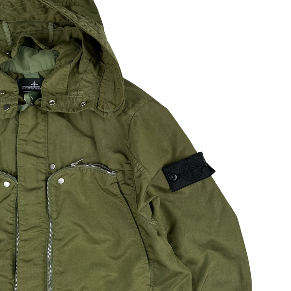 Stone Island 2021 Green Hollowcore Poly Light Shadow Project Jacket - Small