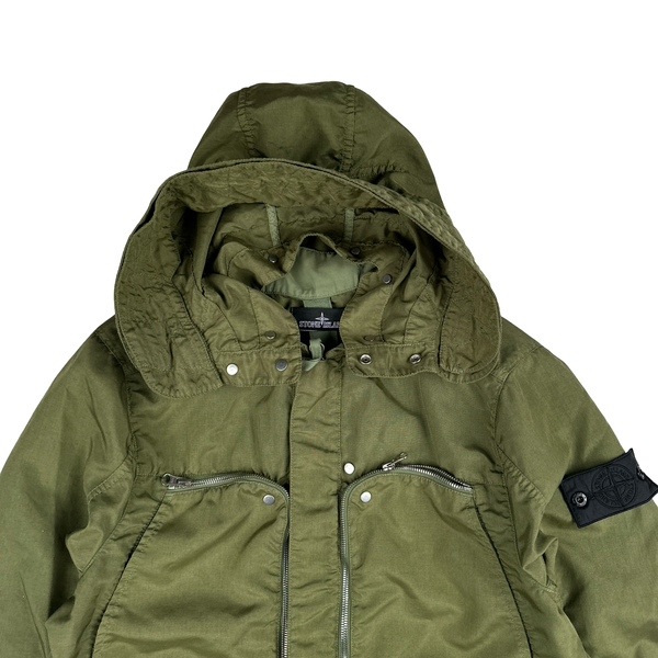 Stone Island 2021 Green Hollowcore Poly Light Shadow Project Jacket - Small