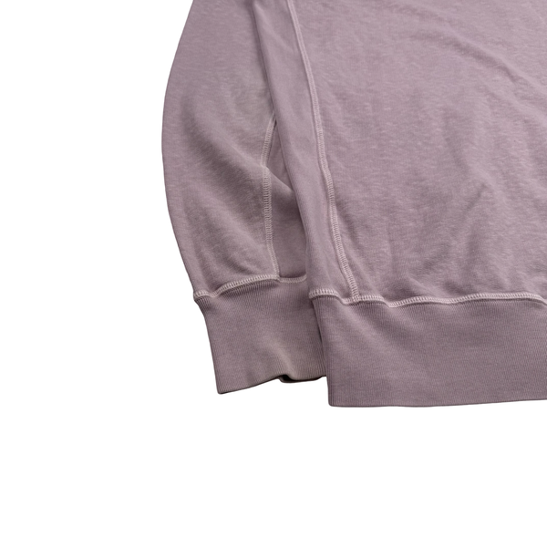 Stone Island 2017 Pink Zip Up Cotton Hoodie -Medium