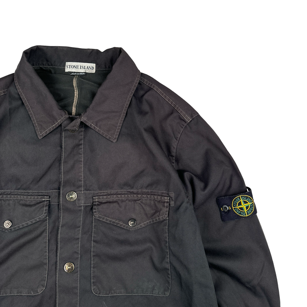 Stone Island 2002 Vintage Brown Cotton Buttoned Work Jacket - XXL