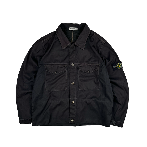 Stone Island 2002 Vintage Brown Cotton Buttoned Work Jacket - XXL