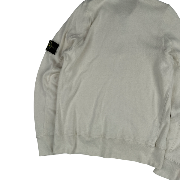 Stone Island 2006 Cream White Quarter Zip Pullover - Large