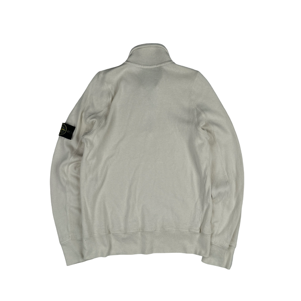 Stone Island 2006 Cream White Quarter Zip Pullover - Large