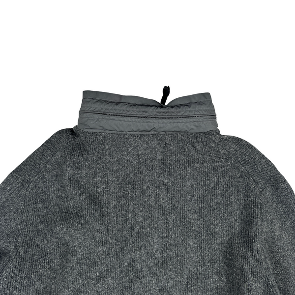CP Company Grey Zip Up Lens Viewer Knit- Medium