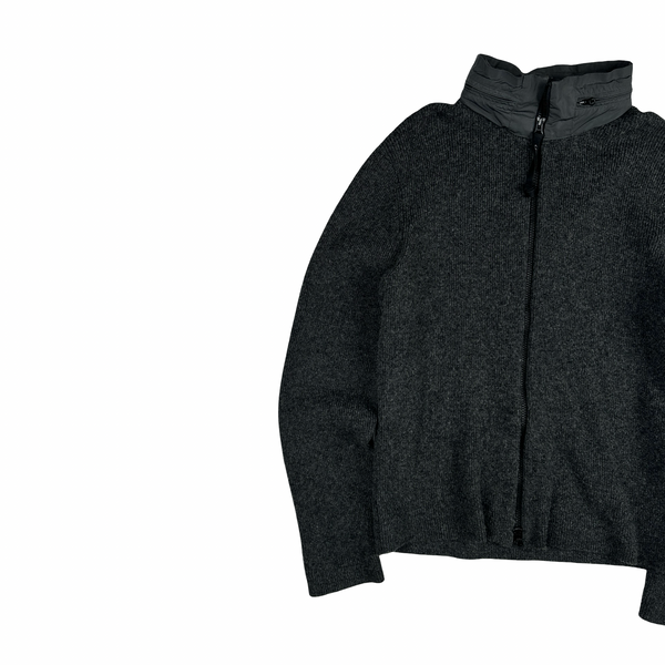 CP Company Grey Zip Up Lens Viewer Knit- Medium