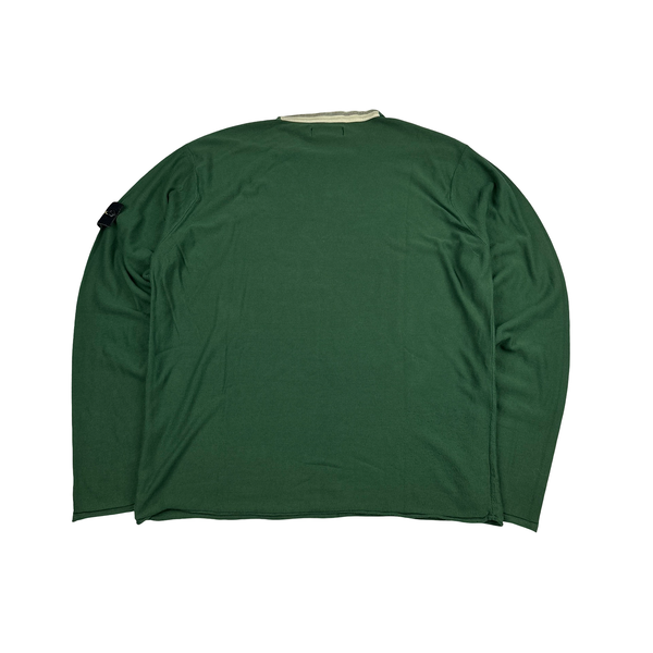 Stone Island 2006 Cotton Green Lightweight Jumper - XL