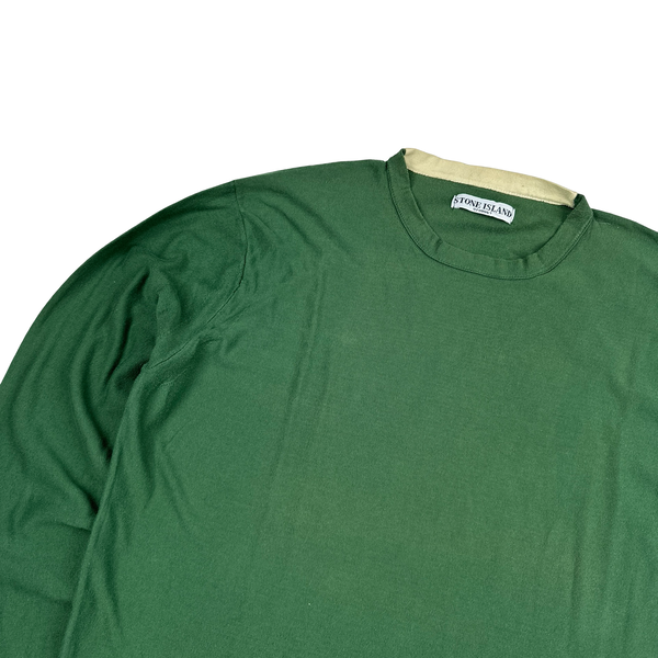 Stone Island 2006 Cotton Green Lightweight Jumper - XL
