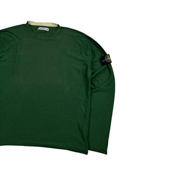 Stone Island 2006 Cotton Green Lightweight Jumper - XL