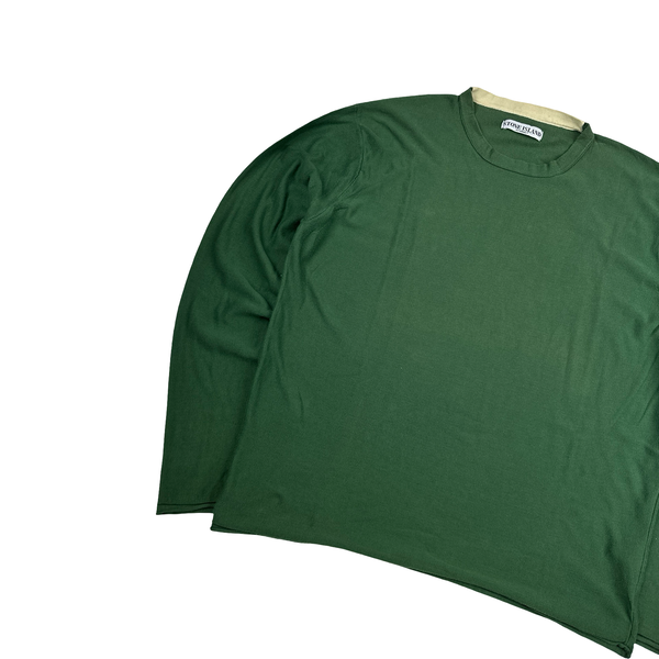 Stone Island 2006 Cotton Green Lightweight Jumper - XL