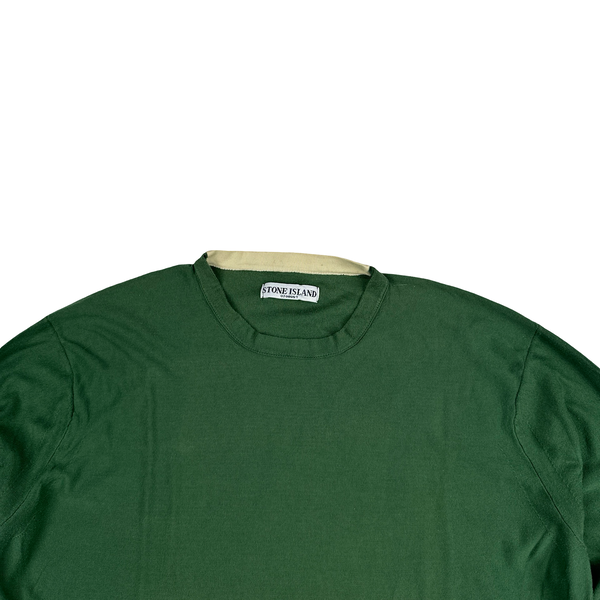Stone Island 2006 Cotton Green Lightweight Jumper - XL