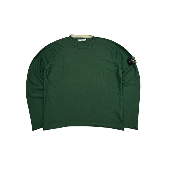 Stone Island 2006 Cotton Green Lightweight Jumper - XL