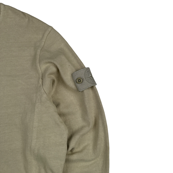 Stone Island 2023 Beige Ghost Piece Cotton Crewneck Jumper - Medium
