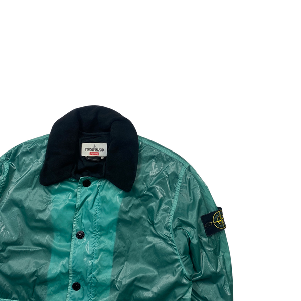 Stone Island x Supreme Teal New Silk Dutch Rope Jacket - Small