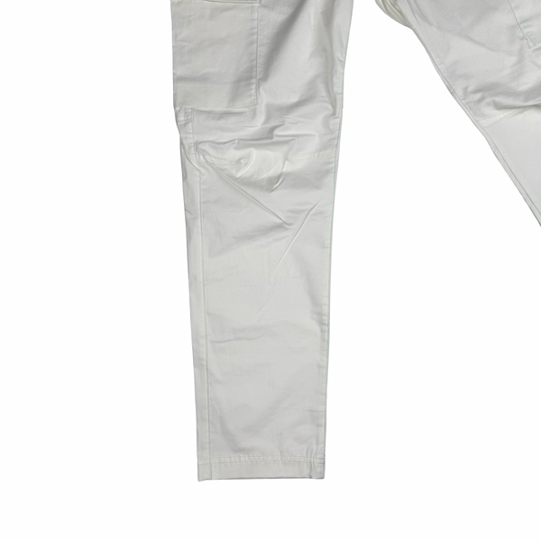 Stone Island 2026 White Type RE-T Cotton Cargo Trousers - 32" (Medium)