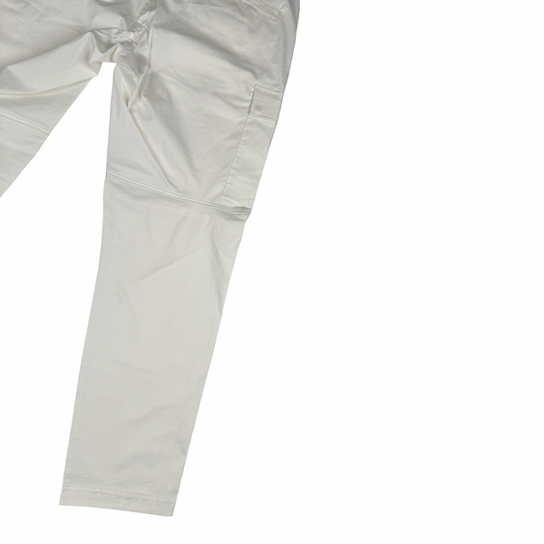 Stone Island 2026 White Type RE-T Cotton Cargo Trousers - 32" (Medium)