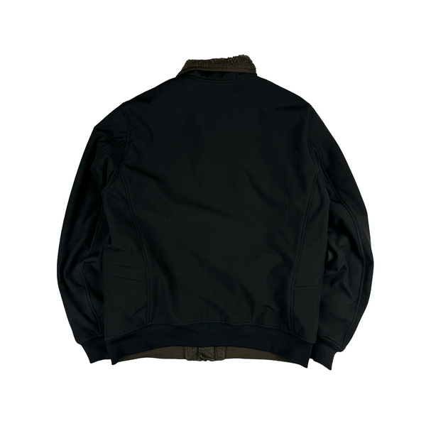 CP Company 2 in 1 Reversible Khaki Teddy Fleece Lined Lens Viewer Jacket - XL