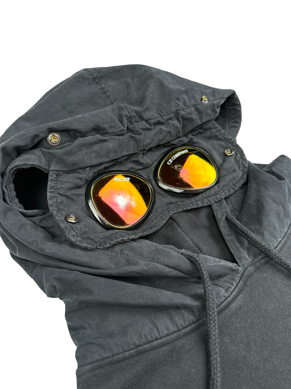 CP Company x Palace Black Spellout Goggle Hoodie - Medium