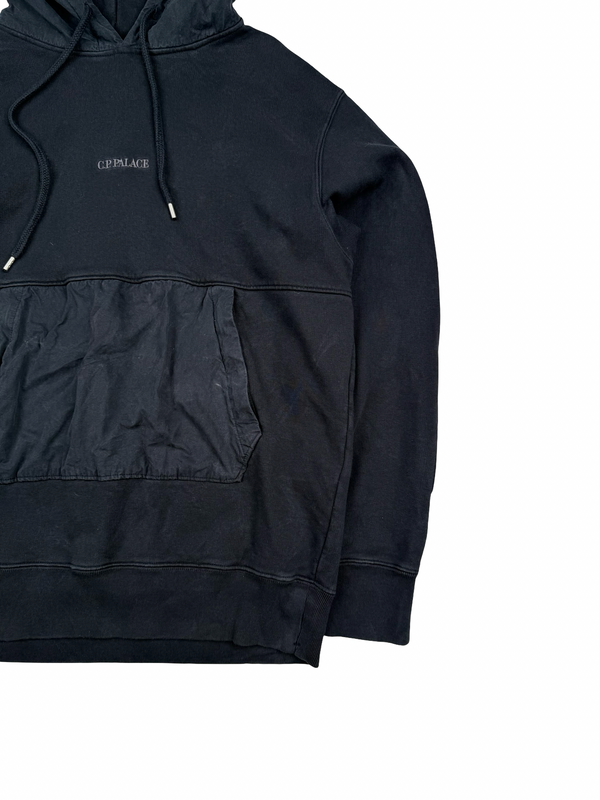 CP Company x Palace Black Spellout Goggle Hoodie - Medium