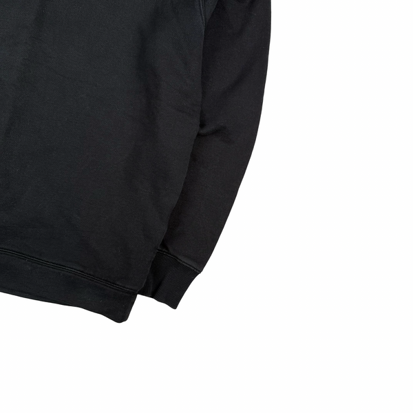 CP Company Black Cotton Spellout Crewneck Sweatshirt - Medium