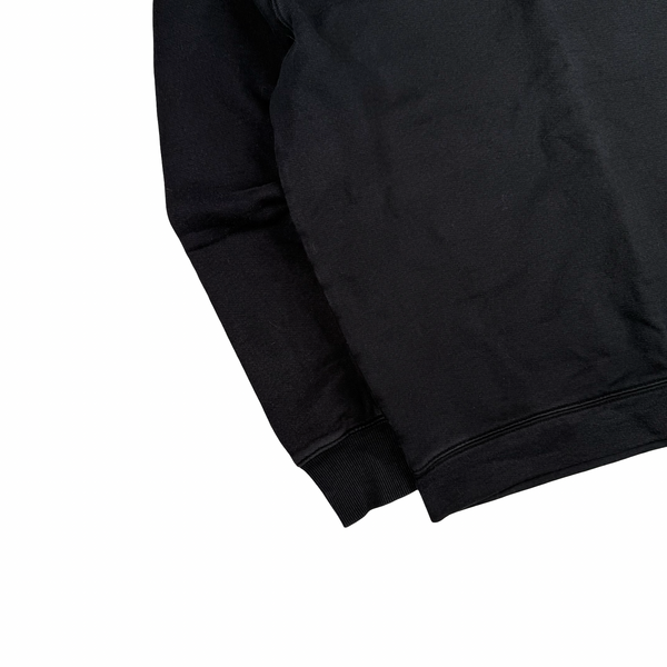 CP Company Black Cotton Spellout Crewneck Sweatshirt - Medium