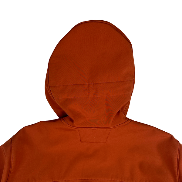 CP Company Orange Soft Shell R Goggle Hooded Zipped Jacket - XL