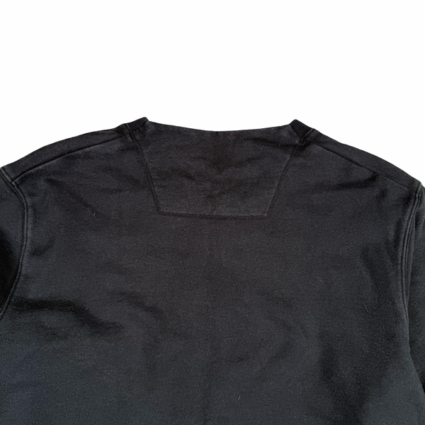 CP Company Black Cotton Spellout Crewneck Sweatshirt - Medium